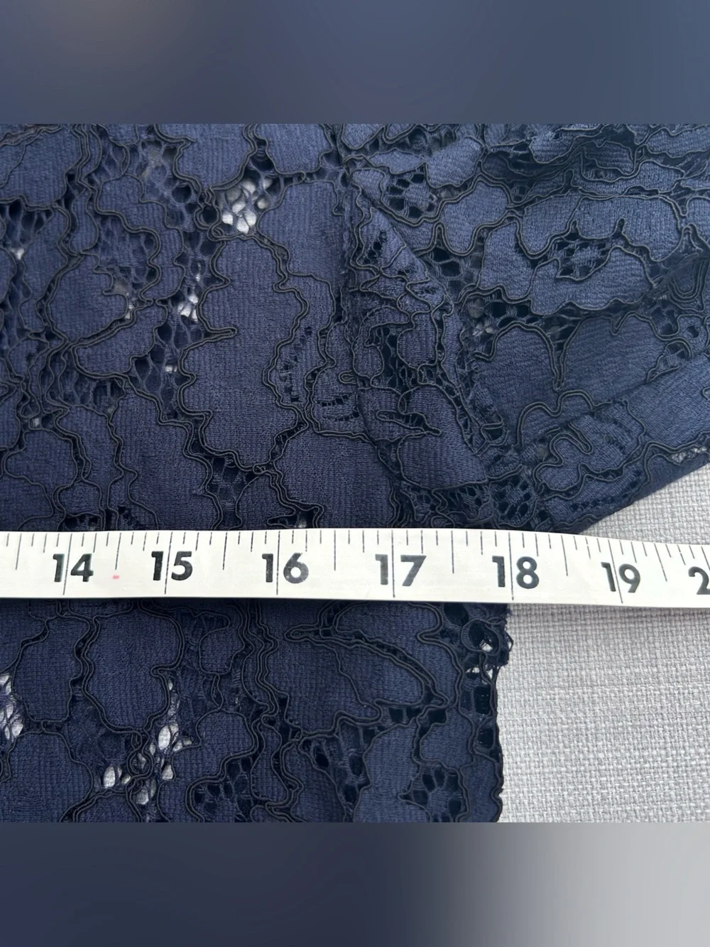 Michael Kors Collection Midnight Scalloped Lace Short Sleeve Shirt Top Blouse XS